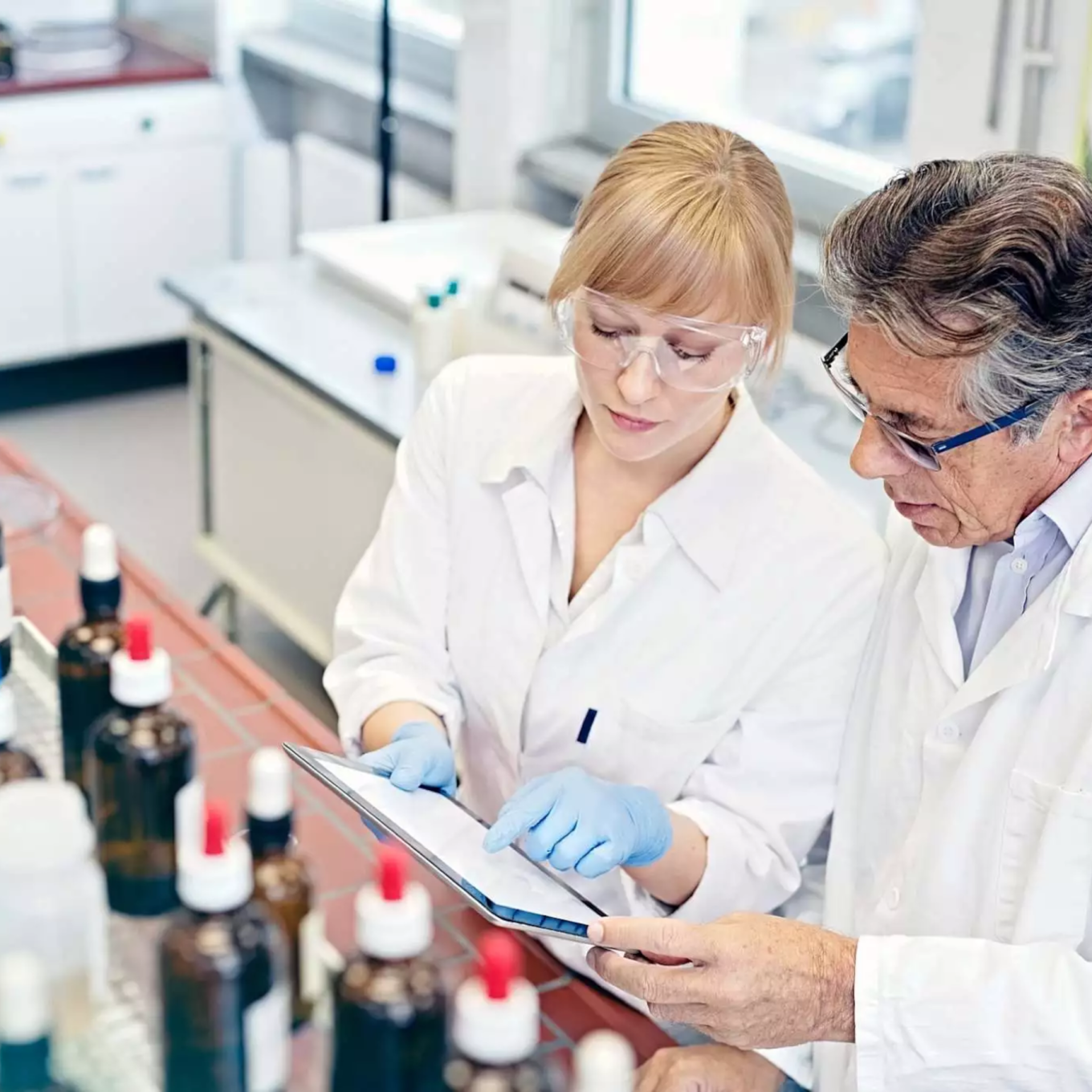 Laboratorium man vrouw